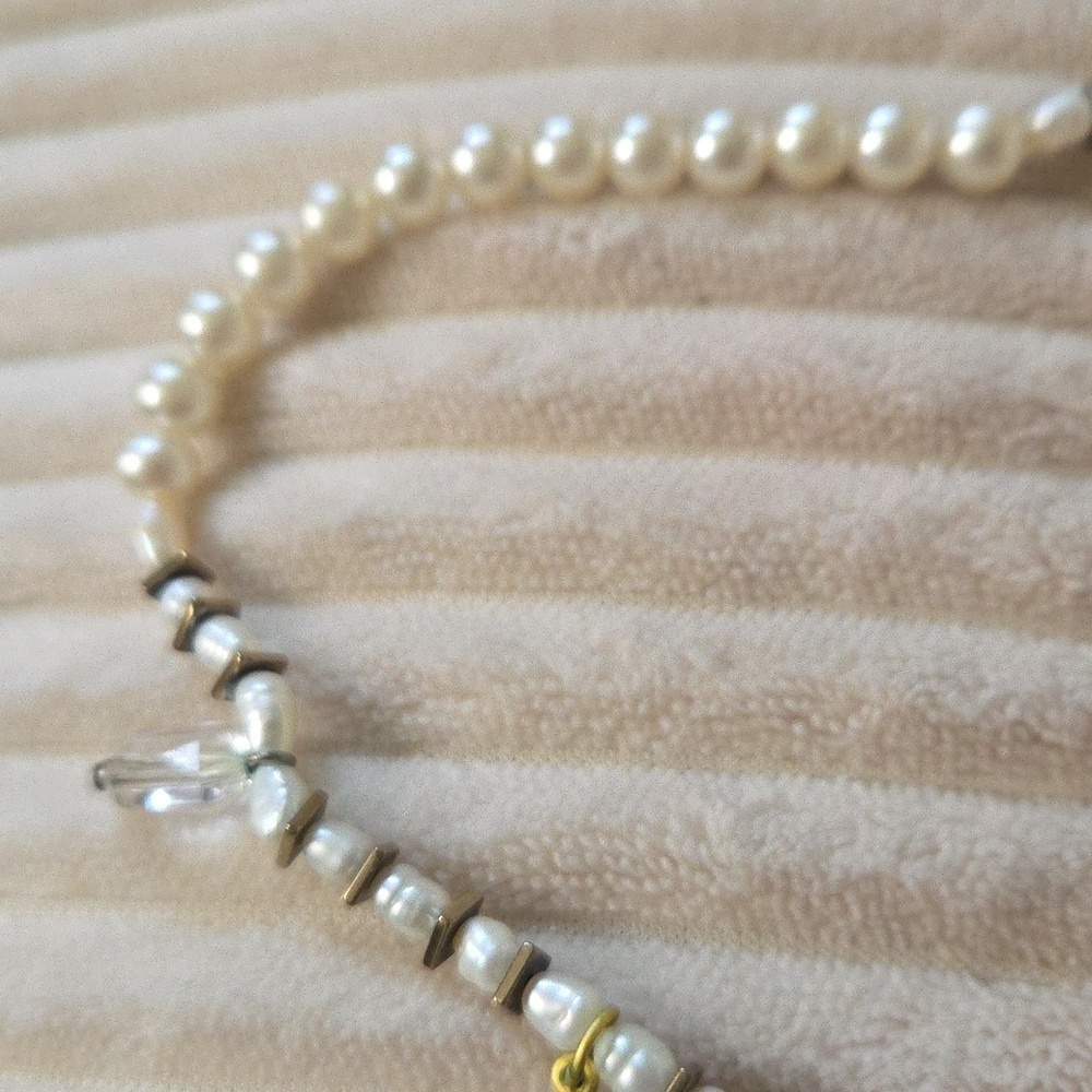 Handmade Pearl Charm Necklace - Picture 7 of 7